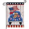 Bandera de Jardín para el Día de la Independencia Más Vendida de Amazon, Bandera Festiva Americana con Estampado de Estrellas y Rayas, Material de Lino, Bandera Decorativa para Exteriores