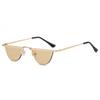 3530 gafas de sol de estilo hip hop con montura semicircular retro de montura pequeña, gafas de sol divertidas para fotos callejeras, gafas de sol de metal europeas y americanas