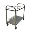 Carrito de comedor de acero inoxidable engrosado, carrito móvil, carrito de vino comercial para hotel, carrito de puesto, carrito de puesto
