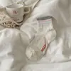 Calcetines con Lazo Serie Miu para Mujer, Estilo Dibujos Animados, Estilo Delgado de Verano, Beige Gris Azul Claro, Antideslizantes, Boca Baja, Calcetines Cortos de Malla Transpirable