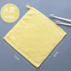 Toalla Cuadrada de Algodón 100% Color Sólido para Guardería Clase A, para Bebés y Niños Pequeños, con Cordón, 25g, Toalla de Mano Suave y Absorbente, Babero
