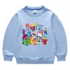 Primavera y Otoño 2026 Estilo Coreano de Dibujos Animados Ropa Nueva para Niños Sudadera de Cuello Redondo Camisetas de Algodón de Manga Larga para Niños y Niñas