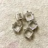 Soporte de Base de Cobre con Garras Huecas Color K Blanco con Agujeros Laterales, Soporte de Garra Hueca, Soporte para Diamantes, Accesorios para Manualidades para Coser Ropa, Bolsos, Zapatos