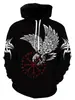 Sudadera con Capucha Nueva para Hombre 2026 Primavera y Otoño Impresión Digital 3D Remolino Blanco y Negro Corte Delgado Sudadera con Capucha para Hombre