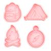 Série Exterior Molde de Biscoito Tenda Desenho Animado 3D Molde de Biscoito Argila DIY Mochila Simulação Molde de Biscoito