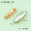 Base de Presilha Songjin Novo Estilo Chinês Acessórios Tecido Bordado Tingido de Azul Presilha de Bico de Pato em Branco para DIY