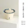 Juego de Té Cerámico para el Hogar Estilo Dinastías Tang y Song con Patrón de Mariposa Blanco, Azul y Dorado, Incluyendo Tetera, Gaiwan, Soporte para Tetera, Taza de Maestro, Taza de Té y Taza de Degustación