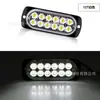 Luz de advertência lateral para carro/caminhão 12-24V 12 LEDs ultra-fina luz estroboscópica 36W