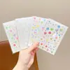 Pegatinas de Colores Huecas con Temática de Dopamina para Niñas, Decoraciones de Estrella de Cinco Puntas y Corazón, Corazones de Melocotón Autoadhesivos de Colores