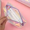 Estuche de lápices mágico de color láser coreano creativo lindo bolsa de papelería suministros de oficina ins bolsa para guardar lápices de estudiante al por mayor