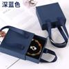 Caja Cajón Portátil para Joyas Aretes Collares Anillos Joyero Negro Cartón Almacenamiento Aretes Colgantes