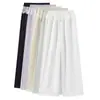 Pantalones Casuales de Pierna Ancha con Adorno de Encaje, Delgados de Cintura Alta, Caídos, Holgados, Adelgazantes, de Longitud al Suelo