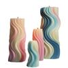 Sanxin molde de silicone para vela aromática cilíndrica espiral DIY manual ferramenta abrasiva de fábrica para presente aromático cilíndrico em onda