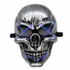 Máscara de Caveira Iluminada por LED Transfronteiriça Estilo Horror de Halloween Props para Festa Bar Performance Fabricante em Estoque