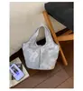Bolso de Mano con Textura de Moda Estilo Nacional de Comercio Exterior 2026 Nuevo Versátil Elegante Simple Nicho Bolso Tote de Lona Transfronterizo