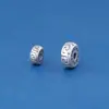 Cuentas Espaciadoras Patrónadas de Plata Pura S925, Cuentas de Plata con un Patrón Específico, Espaciadores Decorativos de Corte Recto, Accesorios de Joyería Hechos a Mano con Plata Pura para DIY