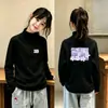Nueva Capa Interior Otoño/Invierno para Niños Medianos y Grandes, Felpa Térmica, Estilo Coreano, Moderno, Dibujos Animados, Elegante, Manga Larga, Camiseta Base Casual para Niñas