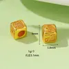 Venta directa del fabricante: Cuentas de Fortuna Doradas Tradicionales de Arena, Cuentas Atractoras de Riqueza Estilo Tíbet, Accesorios para Collares y Pulseras DIY al por Mayor
