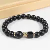 Pulsera de Ébano, Rima de Tinta, Creativa, Fresca y de Alta Gama, Pulsera de Nicho para Hombre, Estilo Chino, Lujo Ligero, Joyería Versátil de Cuentas de Buda