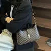 Popular Bolso de Axila con Estampado Retro para Mujer 2025 Nuevo Bolso de Hombro de Moda Primavera y Verano Bolso de Mano Sencillo y a la Moda