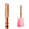 Cabezal de Lijado para Manicura de Pretratamiento de Diamante para Eliminación de Cutículas Callosidades Duras Recubrimiento de Oro Rosa Ranura de Doble Línea Broca de Diamante de Arena