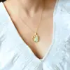 Collar de plata s925, elegante y elegante colgante vintage clásico de corte, regalo para mamá y esposa