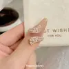 Anillo Hueco de Zirconia Chapado en Oro de Venta Caliente Transfronterizo, Anillo Irregular para Dedo Índice Hueco de Lujo Simple