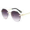 Gafas de Sol Cyber Celebrity sin Marco de Moda para Mujer, Personalizadas, Tendencia, Degradado, Gafas de Sapo Cyber Celebrity para Instagram