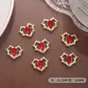 Arte de Unha Coração Espinhoso Ornamentos de Diamante Acessórios de Liga de Metal Coração Pontiagudo Vazado Strass de Cristal Cravejado com Diamantes Pequenas Decorações para Unhas