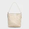Bolso Cubo 2026 Nuevo Bolso para Mujer Primavera y Verano Piel Genuina Bolso de Hombro Cruzado de Alta Gama Tejido para Viajes