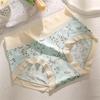 Ropa interior para mujer de cintura media-alta con estampado de lazo, cómoda, con entrepierna de algodón, levanta cadera, contrae abdomen, talla grande, venta directa de fábrica, en stock
