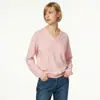 Suéter de punto de marca de moda de comercio exterior transfronterizo de Amazon MAX original con cuello en V de color sólido color dopamina de cuello redondo para mujer