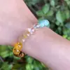 Pulsera de Piedra Natural Transfronteriza de Amazon Venta Caliente Europea y Americana Cuentas de Piedra Ojo de Tigre Pulsera Hecha a Mano Joyería al Por Mayor Simple