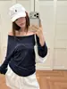 Thirteen LinesKAPOKCamiseta de manga longa ombro a ombro com estampa de letras (excluindo calças + bolsa) 26182