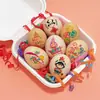 Pegatinas de palabras felices para la mesa de boda, arreglo festivo de Año Nuevo, pegatinas de huevos para bebé de un año, decoración de caja de regalo de vino, pegatinas de huevos