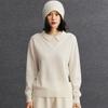 Otoño e Invierno Nuevo Suéter de Cachemir para Mujer Versátil de Punto Cuello de Muñeca Falso Dos Piezas Holgado Moda Estilo Preppy
