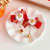 Nuevo pasador para el pelo de niños niñas Saludo de Año Nuevo Accesorios para el pelo Campana Roja Ropa de Año Nuevo para bebés Accesorios pasador