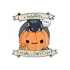 [Gran Venta Caricatura Insignia Divertida Letras Inglesas Divertidas Fantasma Calabaza Insignia de Metal Creativa]