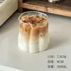 Taza fría de moda para nicho, taza de café, taza de vidrio resistente al calor, taza de latte americana, taza de leche y té fría de alta estética