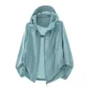 26802 Ropa de Protección Solar Verano Sensación de Hielo Exterior con Capucha Ropa de Protección Solar Marca de Tendencia para Hombre Multicolor Seda de Hielo Ligera Transpirable Anti-UV