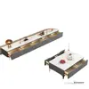 Mueble de TV de Pizarra Color Crema, Moderno y Sencillo, Blanco, para Sala de Estar, Adecuado para Apartamentos Pequeños, de Pie, Juego de Mesa de Café de Lujo Ligero