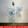 Organza Flor de Amapola de Seda Flor de Malla de Seda Adornos Decorativos para Ventana Diseño de Ventana Flores Falsas para Boda Flores Artificiales