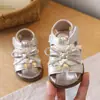 Sandalias con Cordones para Bebé Niña 2026 Verano Nuevo Estilo Suela Suave Caladas Dulces Sandalias para Niños Pequeños e Infantes