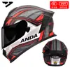 Casco de Motocicleta Certificado Dot para Hombres y Mujeres, Casco Integral Ad para Todas las Estaciones, Casco Cálido y Seguro con Certificación 3C