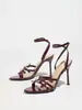 Sandálias Quadradas de Salto Alto Chunky da Moda para Mulheres da Marca Matching Leaf para o Dia a Dia, Sapatos Femininos Versáteis, Confortáveis e Elegantes