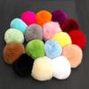 Colgante de bola de pelo de conejo Rex real de 8 cm, directo de fábrica, 20 colores, llavero para coche, bolso de mujer, colgante de carcasa de teléfono móvil