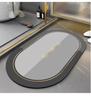 Alfombra de Piso Moderna Simple de Barro Diatómico para Baño Resistente a las Manchas Baño Absorbente de Agua Alfombra Antideslizante Resistente al Desgaste Fácil de Limpiar Alfombra para Pies