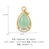 Moda Europea Nuevo Estilo Corazón Personalizado Colgante Pequeño con Pedrería Color Oro Chapado en Cobre Piedra de Cristal Encanto Accesorios para Joyería DIY