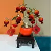 Adornos de Caqui de Año Nuevo para la Buena Suerte, Decoraciones Creativas para la Atmósfera del Festival de Primavera, Frutas Artificiales para Decoración de Mesa para Sala de Estar y Oficina