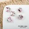 Productos Terminados de Azúcar para Uñas, Decoraciones de Pedrería Apiladas, Cristales Rectangulares K9 de Alta Calidad Súper Brillantes para Uñas, Moño